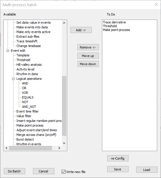 Multi-process batch dialog